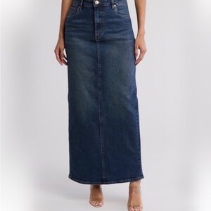 STS Blue Dark Wash Denim maxi skirt.